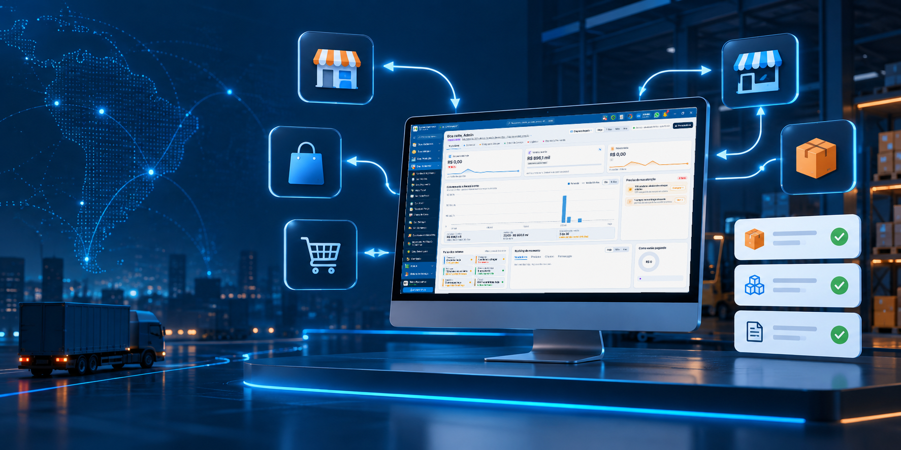 ERP conectado aos canais de venda online