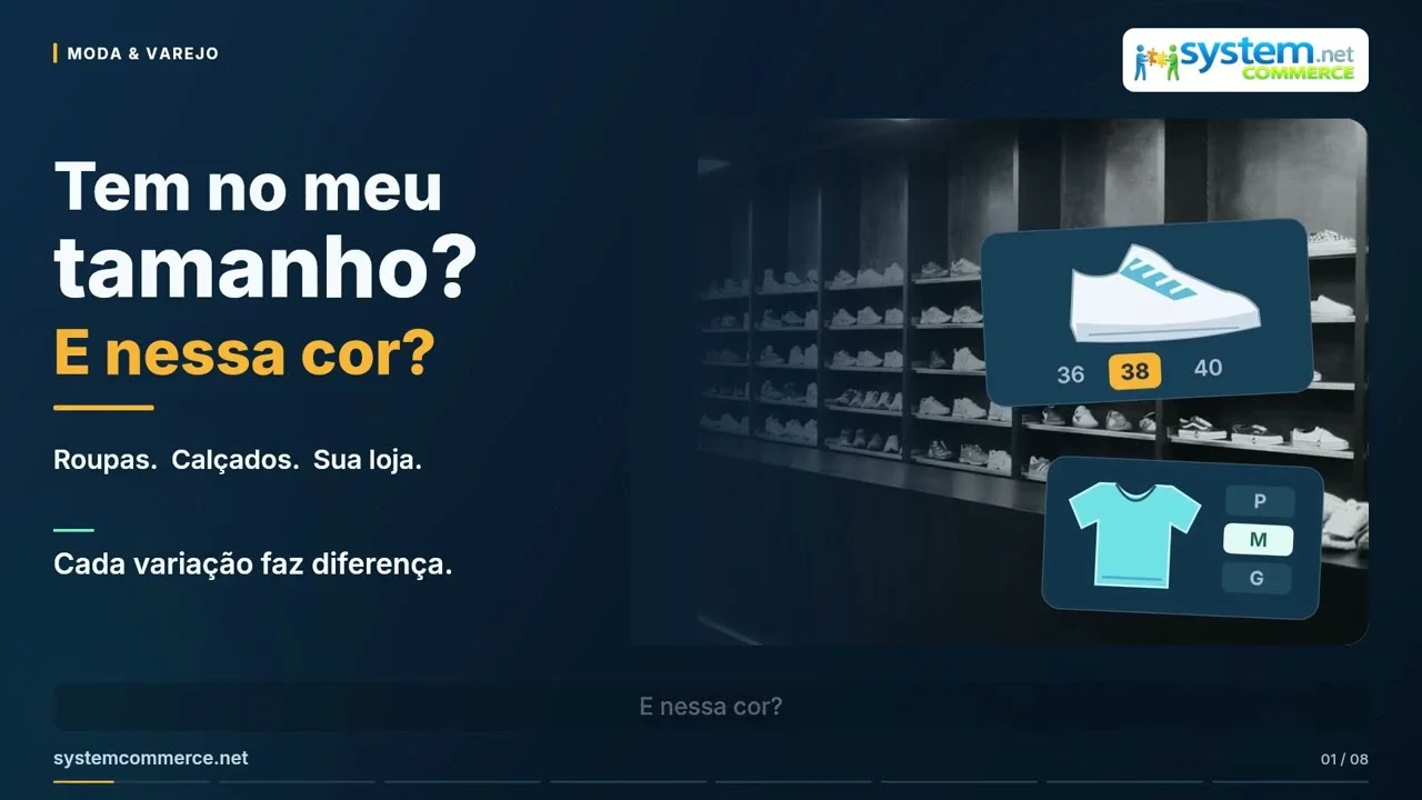Capa do vídeo: Sistema para loja de roupas e calçados: grade e PDV