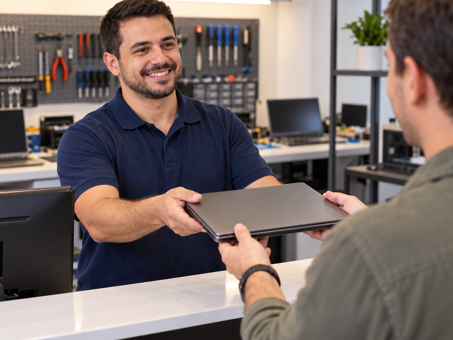 Entrega do equipamento reparado